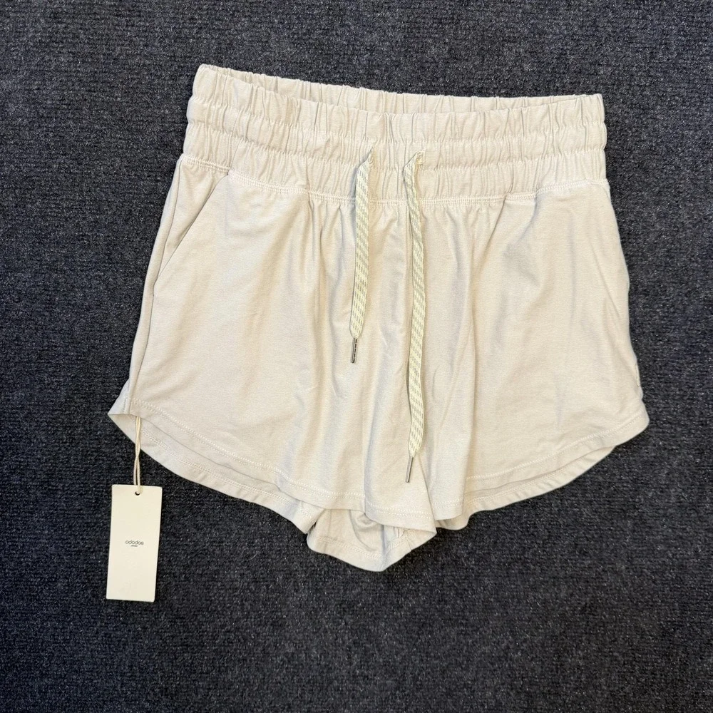 ODODOS Shorts Womens Small Beige Relaxed Fit Stratum Series Athletic Running - Picture 1 of 11